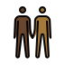 men holding hands, dark skin tone, medium-dark skin tone